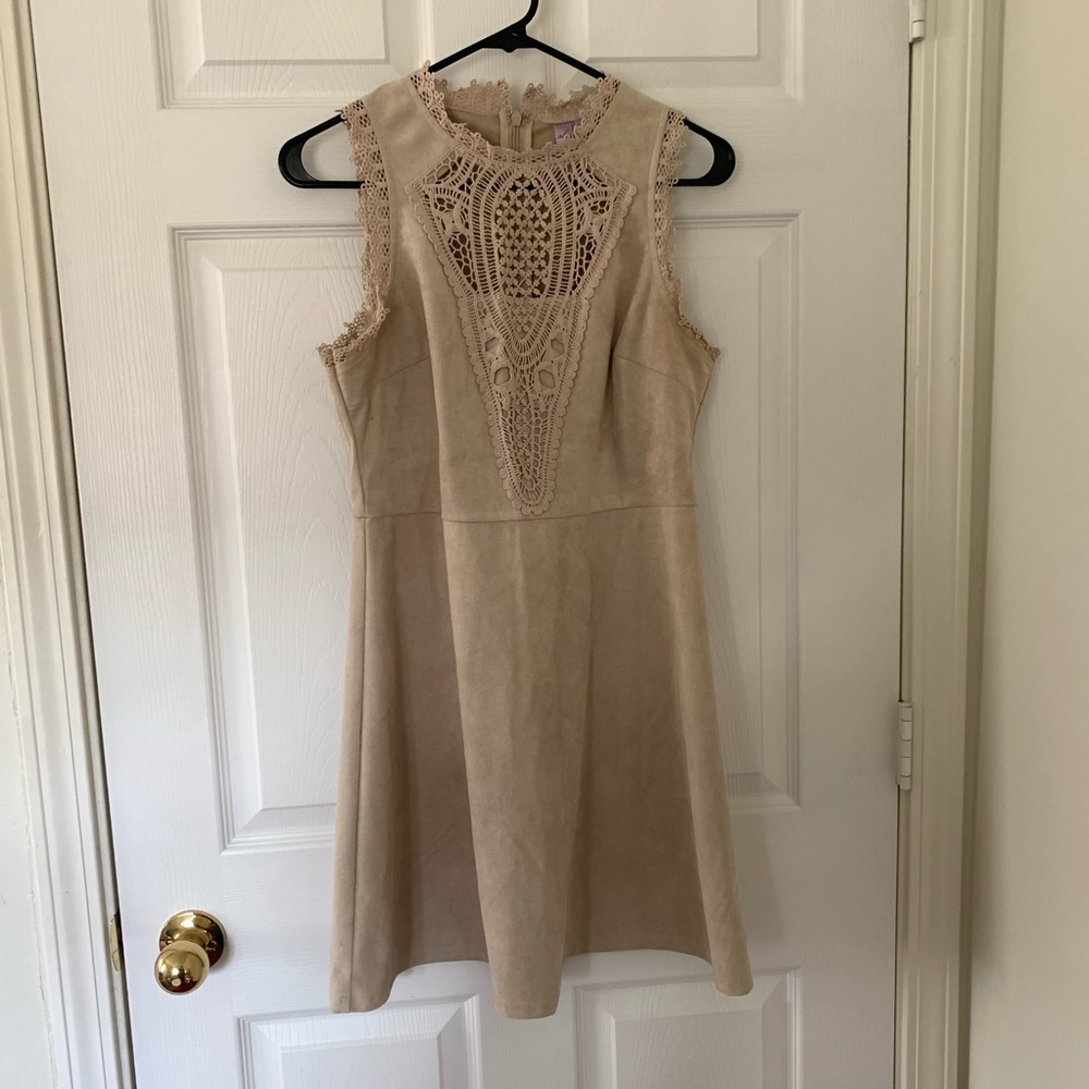 Suede tan dress